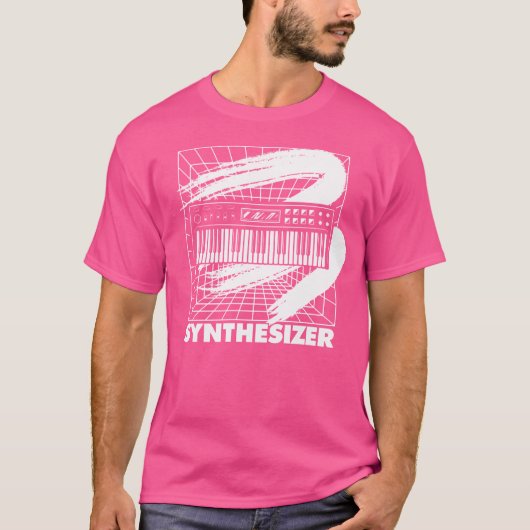 Synthesizer Dj Muzie Techno Edm Synth Speler T-shirt (Voorkant)