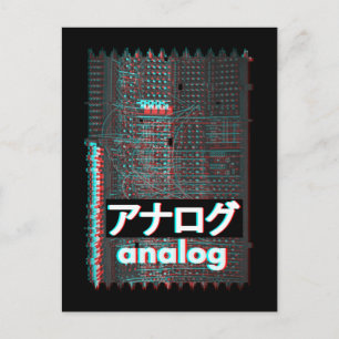 Synthesizer Glitch Japans analoog Modulair Syndroo Briefkaart