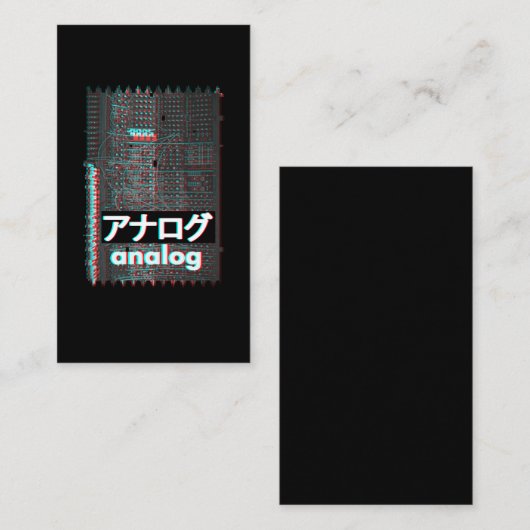 Synthesizer Glitch Japans analoog Modulair Syndroo Visitekaartje (Voorkant / Achterkant)