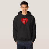 Synthesizer I Love 128 bpm voor dansfans Hoodie (Voorkant volledig)