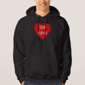 Synthesizer I Love 128 bpm voor dansfans Hoodie (Voorkant)
