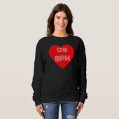 Synthesizer I Love 128 bpm voor dansfans Trui (Voorkant volledig)