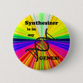 Synthesizer is in mijn genen ronde button 5,7 cm (Voorkant)