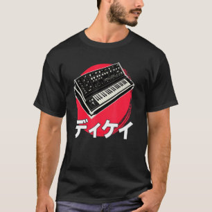 Synthesizer Japanse analoge synthgolf Techno Synth T-shirt