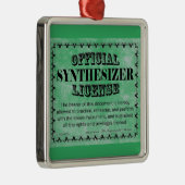 Synthesizer License Metal Ornament (Rechts)