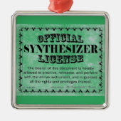 Synthesizer License Metal Ornament (Voorkant)
