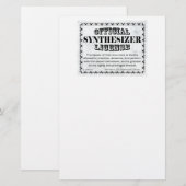 Synthesizer-licentie Briefpapier (Voorkant / Achterkant)