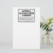 Synthesizer-licentie Briefpapier (Staand voorkant)