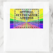 Synthesizer Licentie rechthoekige sticker (Tas)