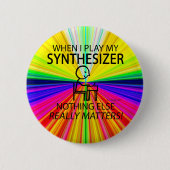 Synthesizer niets anders telt ronde button 5,7 cm (Voorkant)