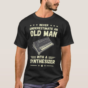 Synthesizer Onderschat een oude man nooit Modulair T-shirt