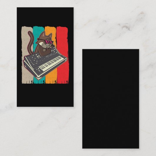 Synthesizer Retro Cat modulair analoog syndroom Visitekaartje (Voorkant / Achterkant)