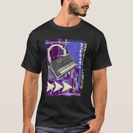 Synthesizer Streetwear Analoog Japans Syn T-shirt (Voorkant)