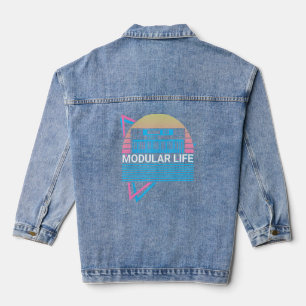 Synthesizer Synth Elektronische Muzikant Modulair Denim Jacket