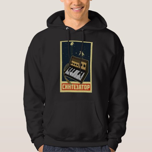 Synthesizer Synth Keyboard Electronic Musicians Mo Hoodie (Voorkant)
