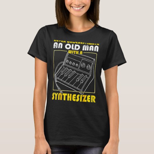 Synthesizer Synth Keyboard Electronic Musicians Mo T-shirt (Voorkant)