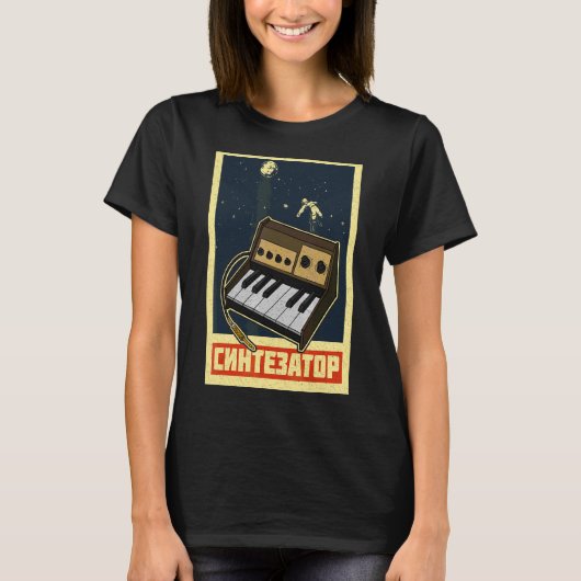 Synthesizer Synth Keyboard Electronic Musicians Mo T-shirt (Voorkant)
