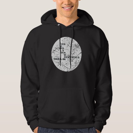 Synthesizer Techno Kaart Hoodie (Voorkant)