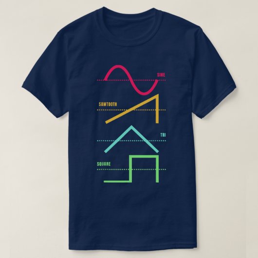 Synthesizer Techno Modulaire Synth Analoog T-shirt (Design voorkant)