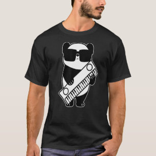 Synthesizer-toetsenbord Panda als toetsenbord T-shirt