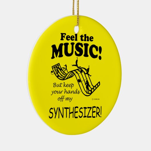 Synthesizer voelt de muziek keramisch ornament (Rechts)