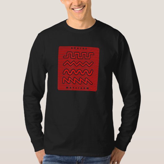 Synthesizer Waveform 1 T-shirt (Voorkant)
