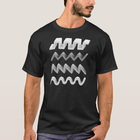 Synthesizer Waveform T-shirt (Voorkant)