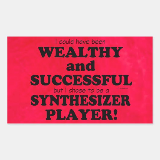 Synthesizer Wealge & Succesvolle rechthoekige muis Sticker (Voorkant)