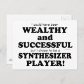 Synthesizer Wealthy & Succesvol Briefkaart (Voorkant / Achterkant)