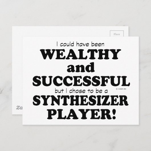 Synthesizer Wealthy & Succesvol Briefkaart (Voorkant / Achterkant)