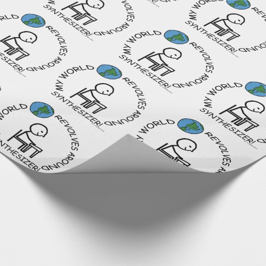 Synthesizer - Wereld draait rond Cadeaupapier (Hoek)