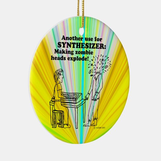 Synthesizer Zombie Explode Keramisch Ornament (Rechts)