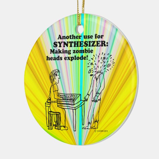 Synthesizer Zombie Explode Keramisch Ornament (Links)