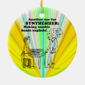 Synthesizer Zombie Explode Keramisch Ornament (Achterkant)