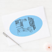 Synthesizer Zombie Explode Oval Sticker (Envelop)