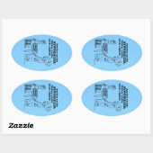 Synthesizer Zombie Explode Oval Sticker (Vel)