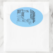 Synthesizer Zombie Explode Oval Sticker (Tas)