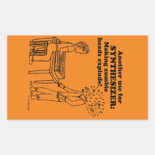 Synthesizer Zombie Explode Rechthoekige Sticker