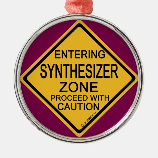 Synthesizer Zone invoeren Metalen Ornament (Voorkant)