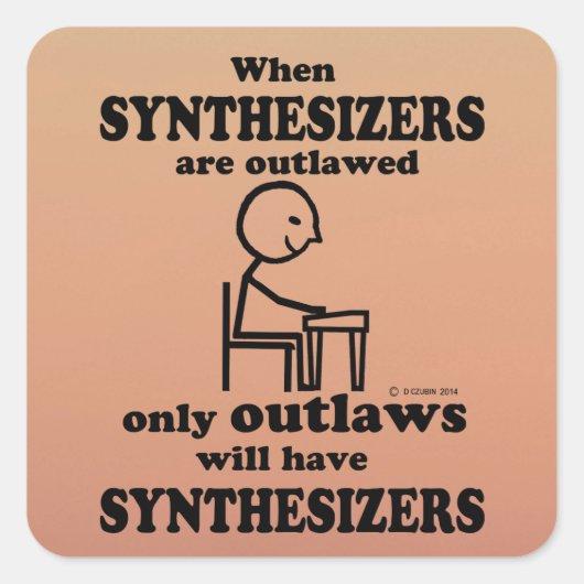 Synthesizers Uitgebreide Square Sticker (Voorkant)