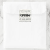 Synthetisch leven Square Sticker (Tas)