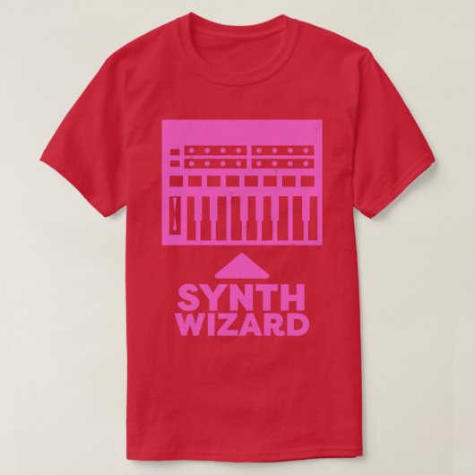 Synthetisch wizard Synthesizer Music Producer T-shirt (Design voorkant)