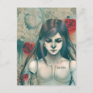 Synthetische Beauty blauwe versie Briefkaart