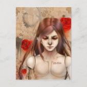 Synthetische Beauty Red-versie Briefkaart (Voorkant)