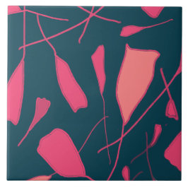 Synthetische vlakke rozen bloemblaadjes keramische tegeltje