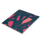 Synthetische vlakke rozen bloemblaadjes keramische tegeltje (Zijkant)