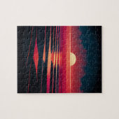 Synthgolf-rood Zee en  zonnebank Legpuzzel (Horizontaal)