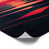 Synthgolf-rood Zee en  zonnebank Poster (Hoek)