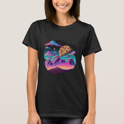 Synthwave 80s Cookies met esthetiek T-shirt (Voorkant)
