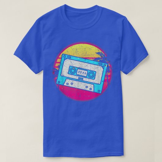 Synthwave 80s Music Lover Retro Cassette Vaporwave T-shirt (Design voorkant)